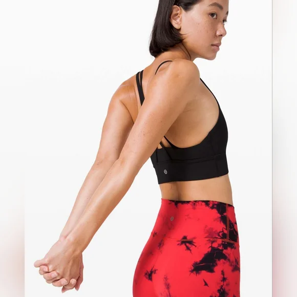 Lululemon Wunder Train High-Rise Short Tie Dye Carnation Red Black Size 0 - Picture 5 of 7